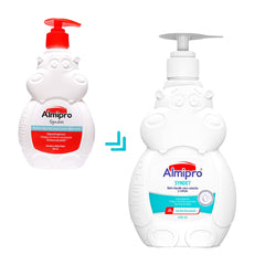 almipro Syndet Baby Wash family bath time setup