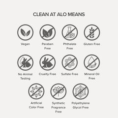 Eco-friendly packaging for Alo Luminizing moisturizer is recyclable and vegan.