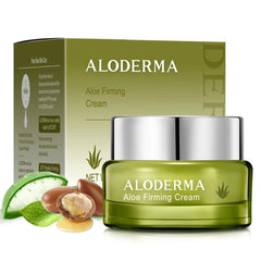 Aloderma Firming Cream bottle demonstrates daily hydration for firmer-looking skin