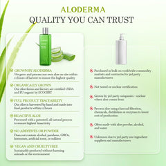 Aloderma gentle application on skin demonstrates quick absorption.