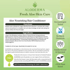 Aloderma vegan cruelty-free logo beside product bottle