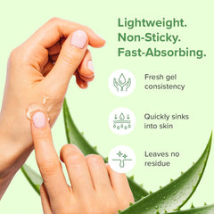 Aloe Infusion after sun care application cools and hydrates