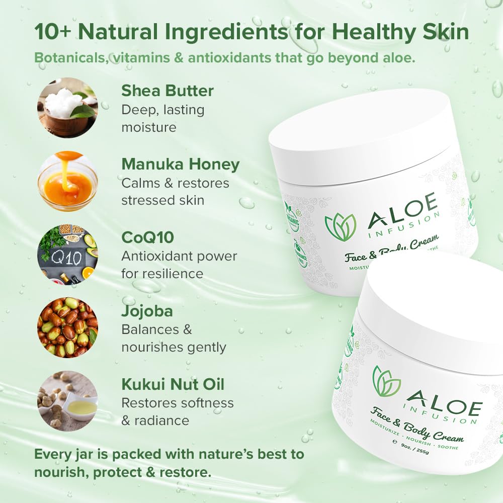 Manuka honey in Aloe Infusion provides extra hydration and comfort.