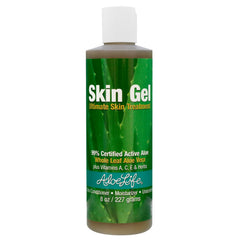 Aloe Life Skin Gel bottle showing fragrance-free hydration for face and body.