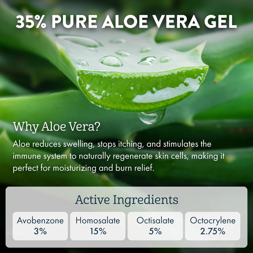Aloe Up Kids SPF50 spray on arm during application for active play