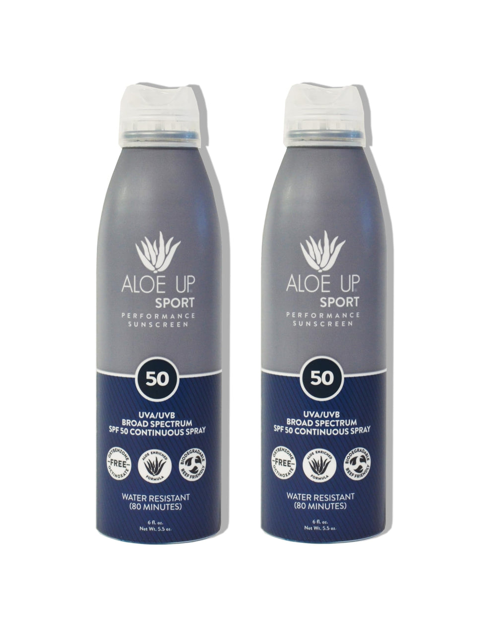 Aloe Up Sport spray bottle delivering easy, on-the-go protection.