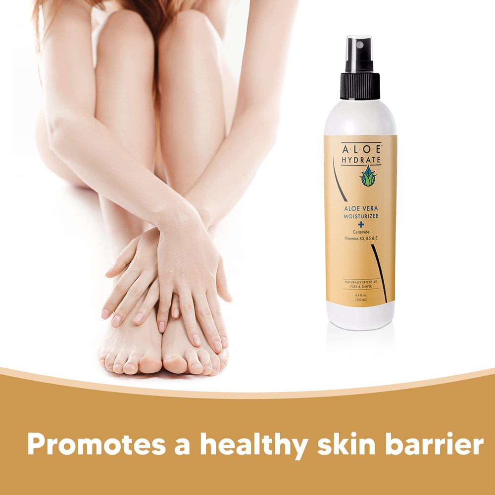 AloeHydrate vitamin E and Niacinamide close-up for skin nourishment.