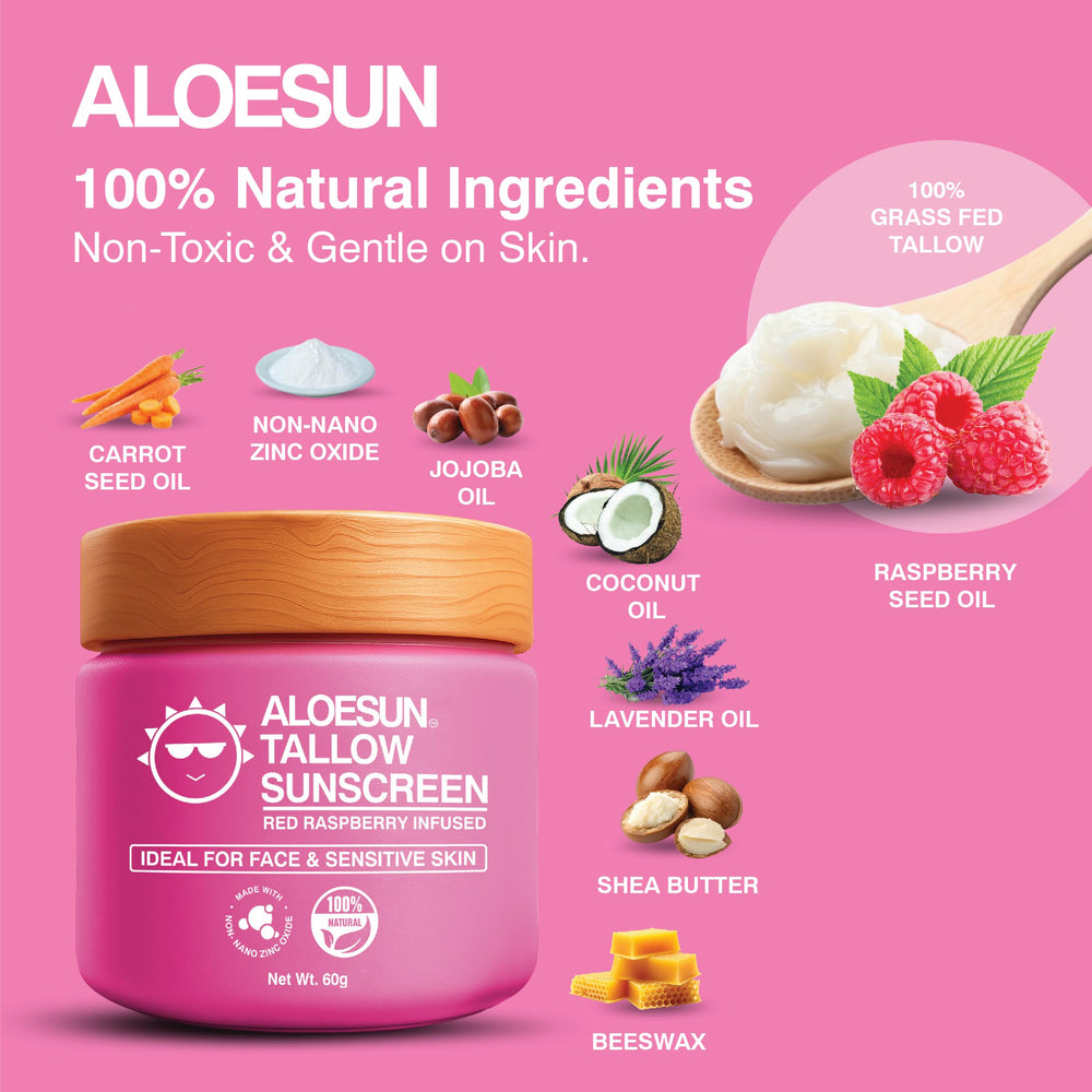 Aloesun sunscreen on body during outdoor activity