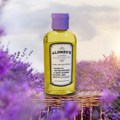 Applying ALONZO'S SENSATIONAL SHAVE oil before shaving to reduce friction