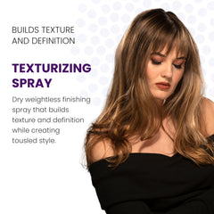 ALOXXI Texturizing Spray includes UV protection to help color stay vibrant.
