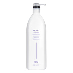 ALOXXI Violet Shampoo bottle with purple pigments neutralizing brassiness for blonde tones
