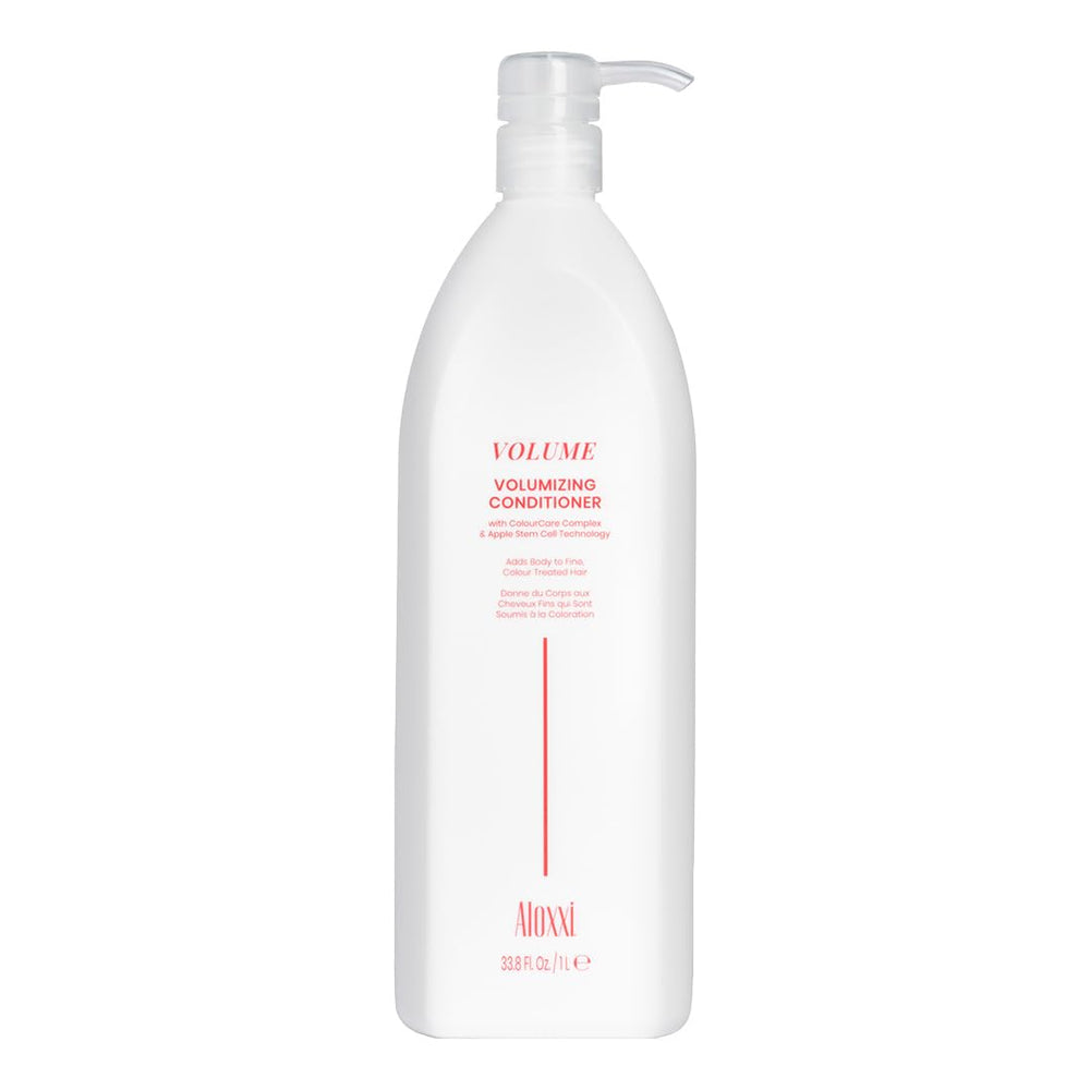 ALOXXI Volumizing Conditioner bottle showing weightless volume for fine hair