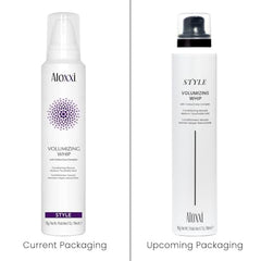 ALOXXI Volumizing Whip foam dispense delivers even coverage for frizz control.