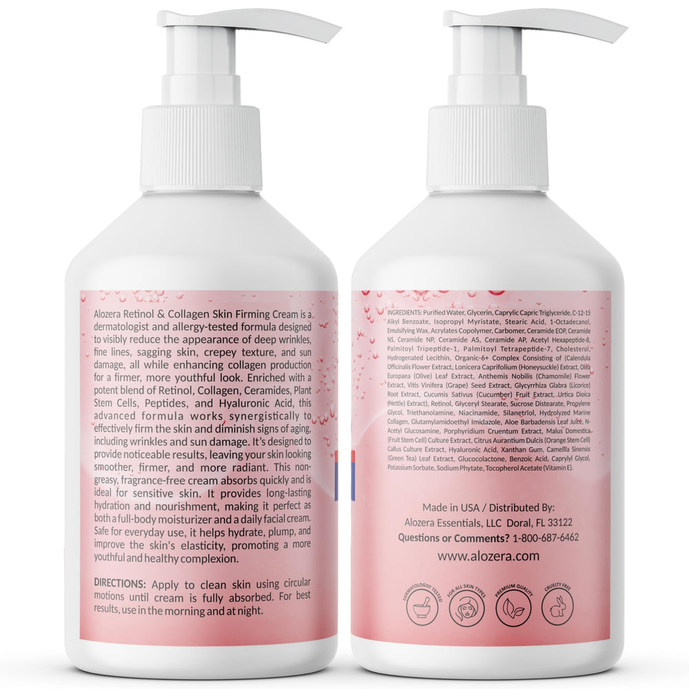 Alozera Face and body lotion swirl demonstrates lightweight, comfortable use for both areas.
