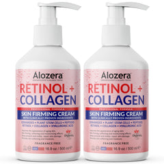Alozera Skin Firming Retinol-Collagen bottle for firmer-looking skin.
