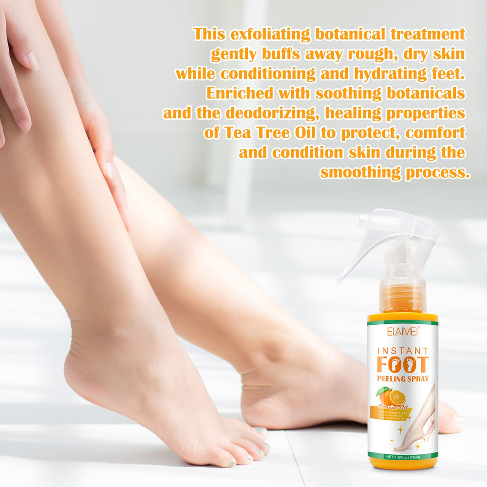 ALPAIS Foot Peel Spray beside a 10-minute soak note