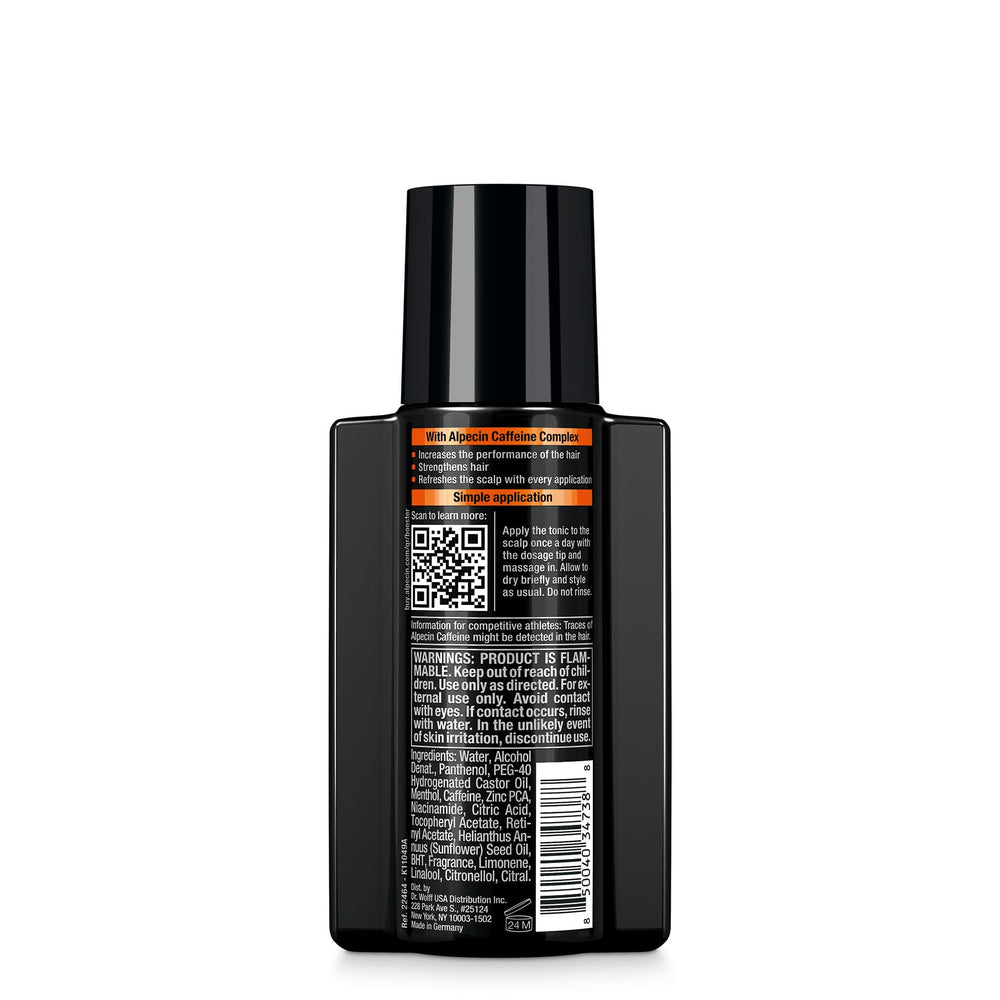 Alpecin caffeine hair booster pack-of-3 on display emphasizes value for routine care.