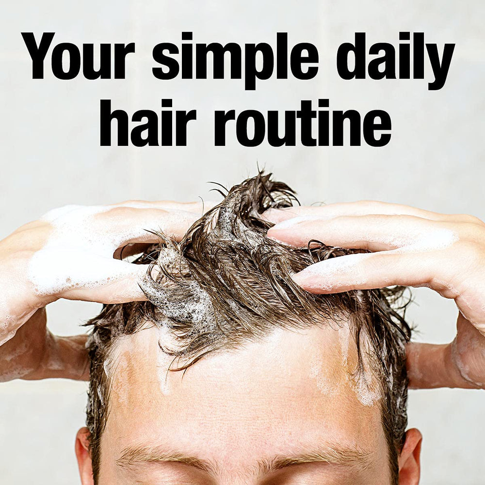 Alpecin Hybrid Caffeine Shampoo scalp closeup highlights scalp care and stimulation.