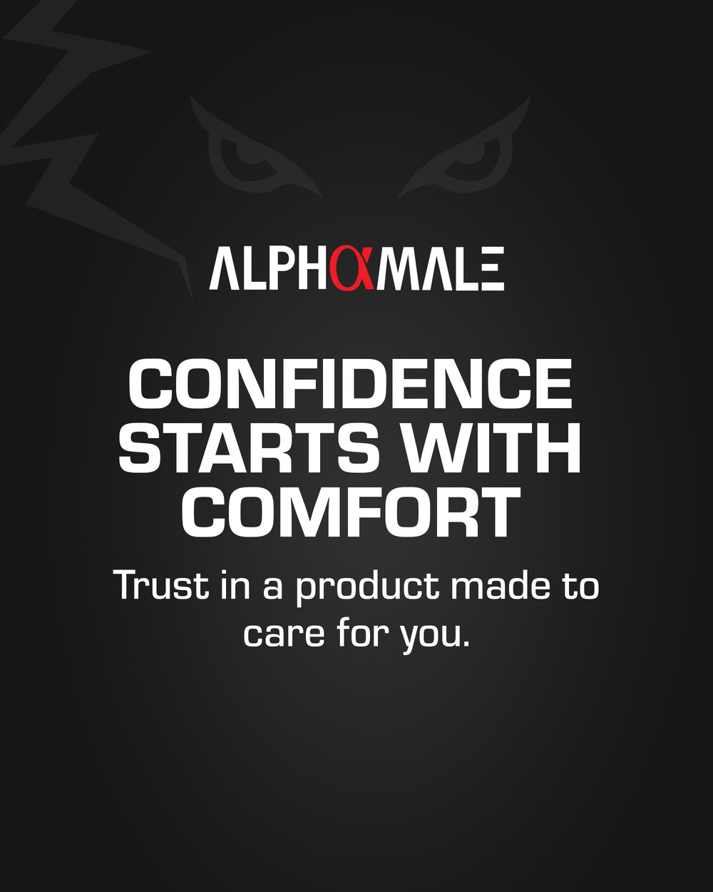 AlphaMale USA-made claim badge with premium penile health care