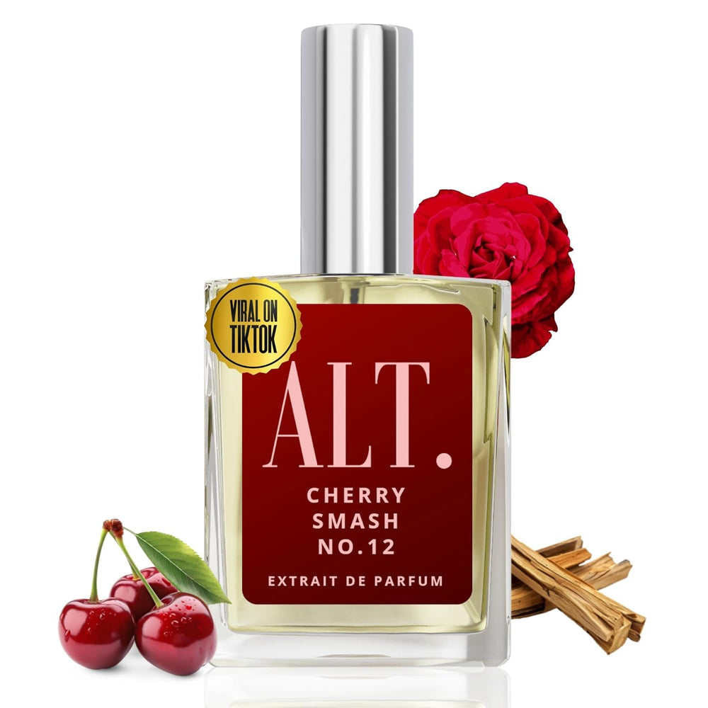 ALT FRAGRANCES Cherry Smash No 12 bottle pour shows unisex day-to-night appeal.