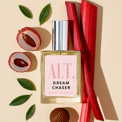 ALT. FRAGRANCES Dream Chaser top notes with bergamot and lychee for a sparkling start.