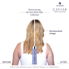 Visual of damaged bonds before and after Alterna treatment.