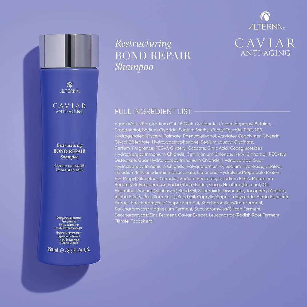 Alterna Caviar Anti-Aging Bond Repair conditioner tube delivering deep moisture for smooth, manageable hair