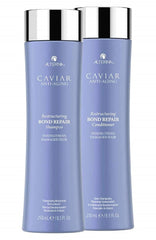 Alterna Caviar Bond Repair Shampoo bottle for cleansing and bond restoration.