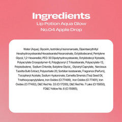 Alternativestereo Lip Potion Aqua Glow Apple Drop bloom shade enhances natural lip color.