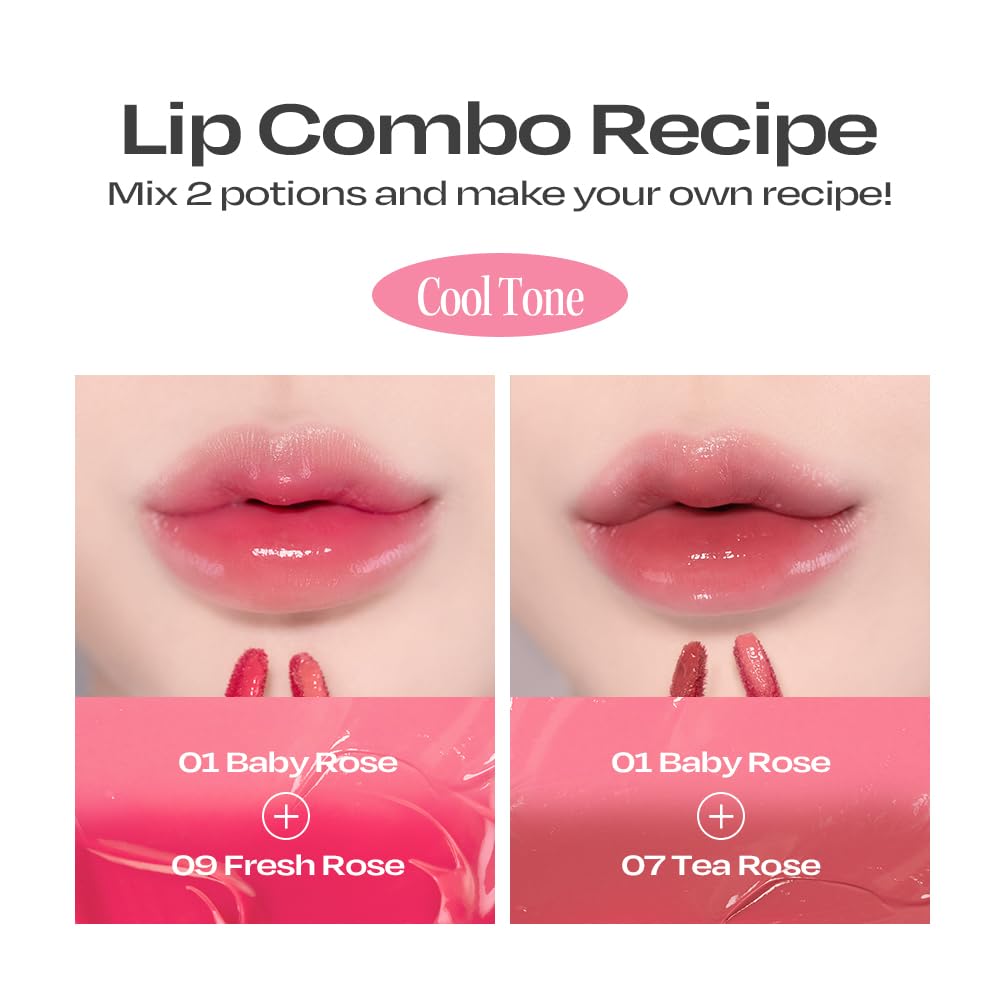 alternativestereo Lip Potion Balmy Rose lightweight finish on skin