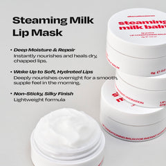 Alternativestereo Lip Potion Steaming Milk Balm closeup reveals silky, non-greasy texture.