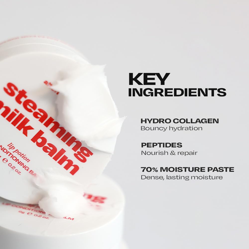 Alternativestereo Lip Potion Steaming Milk Balm packaging showcases compact 6g size.