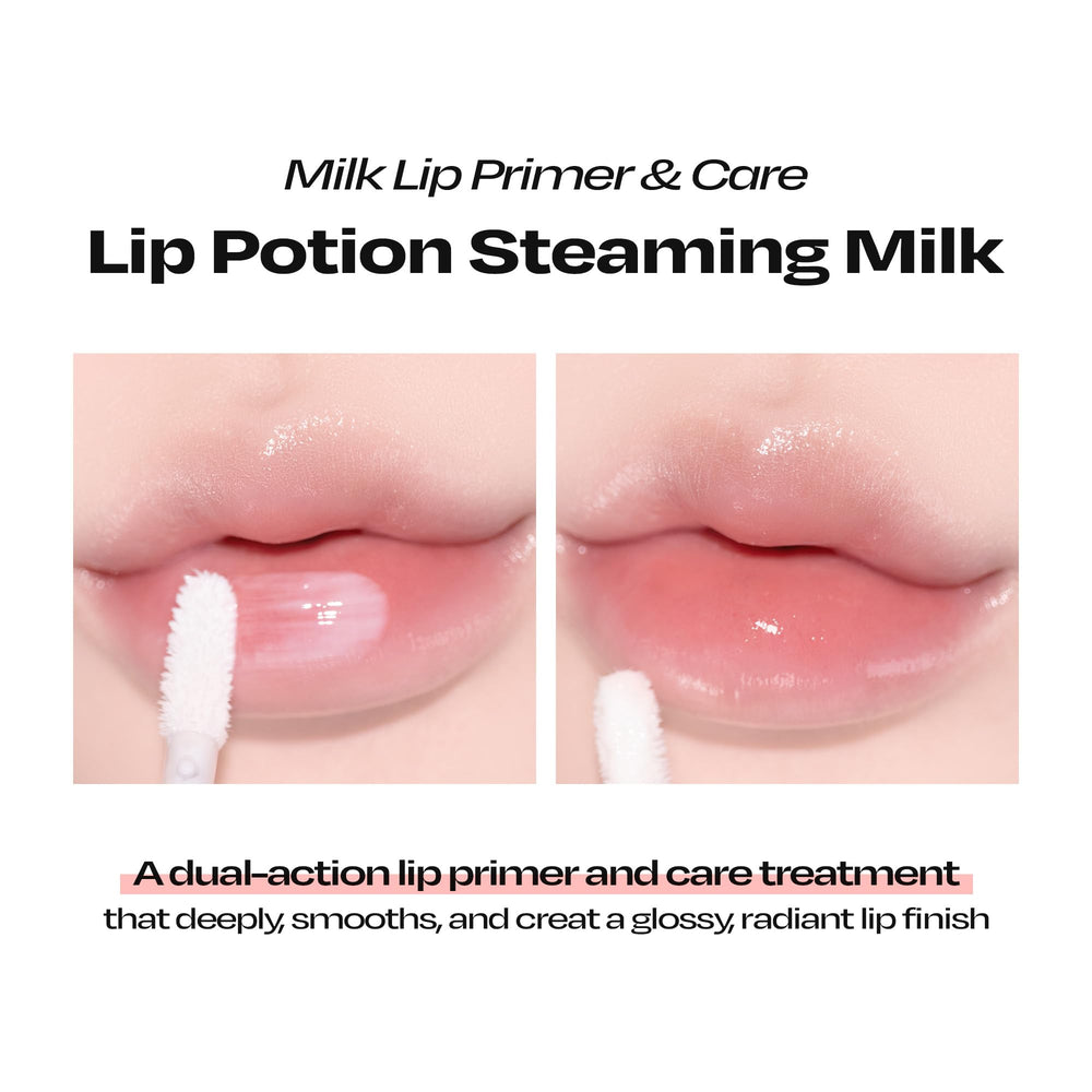 alternativestereo Lip Potion Steaming Milk with green tea seed oil ingredient for nourishment.