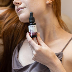 Face application of Alteya Rosehip Seed Oil for a subtle glow