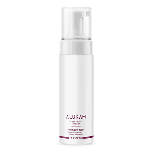 ALURAM Coconut Water Foam bottle showcasing feather-light lift for all hair types