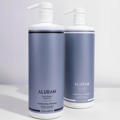 ALURAM coconut water shampoo lather close-up shows rich foam for gentle cleansing