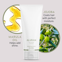ALURAM Coconut Water Smoothing Cream hair after styling shows smooth shine