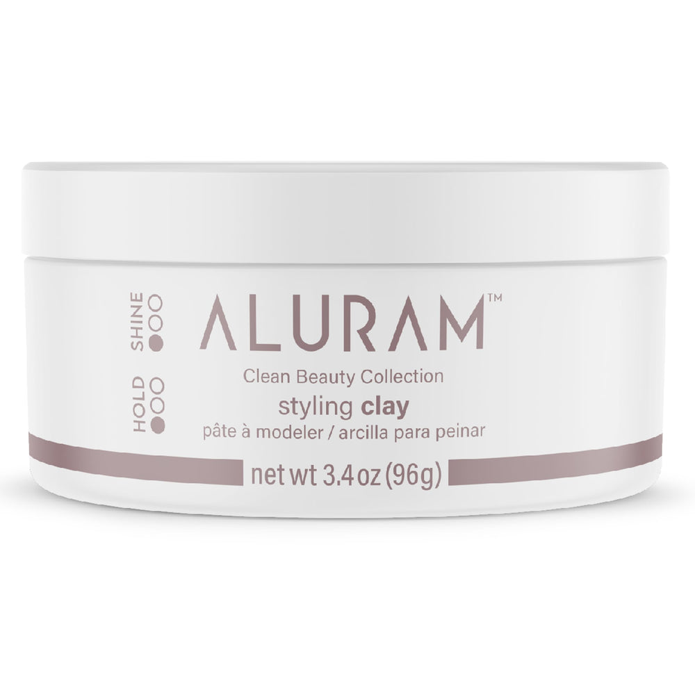 ALURAM Hair Clay with soft satin finish for lasting, flake-free styles.