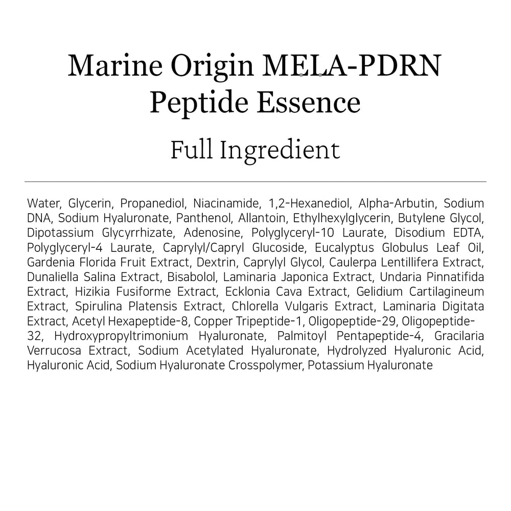 Always Be Pure Mela-PDRN bottle on vanity signaling generous daily-use option for renewal