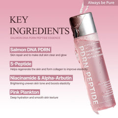 Always Be Pure Mela-PDRN essence dropper in use for precise hydration delivery