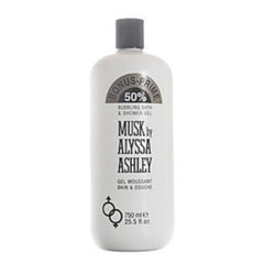 Alyssa Ashley Musk lotion bottle pouring for daily skin hydration.