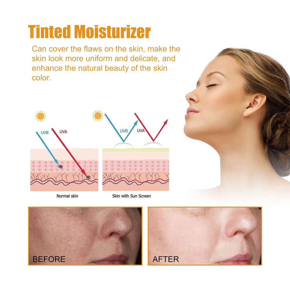AMALIA Universal Tinted Moisturizer swirl texture illustrates lightweight coverage.