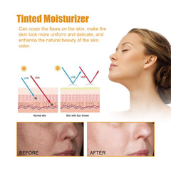 AMALIA Universal Tinted Moisturizer swirl texture illustrates lightweight coverage.