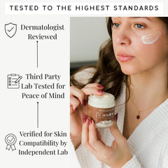 Amallow moisturizing session on face, before and after feeling hydrated.