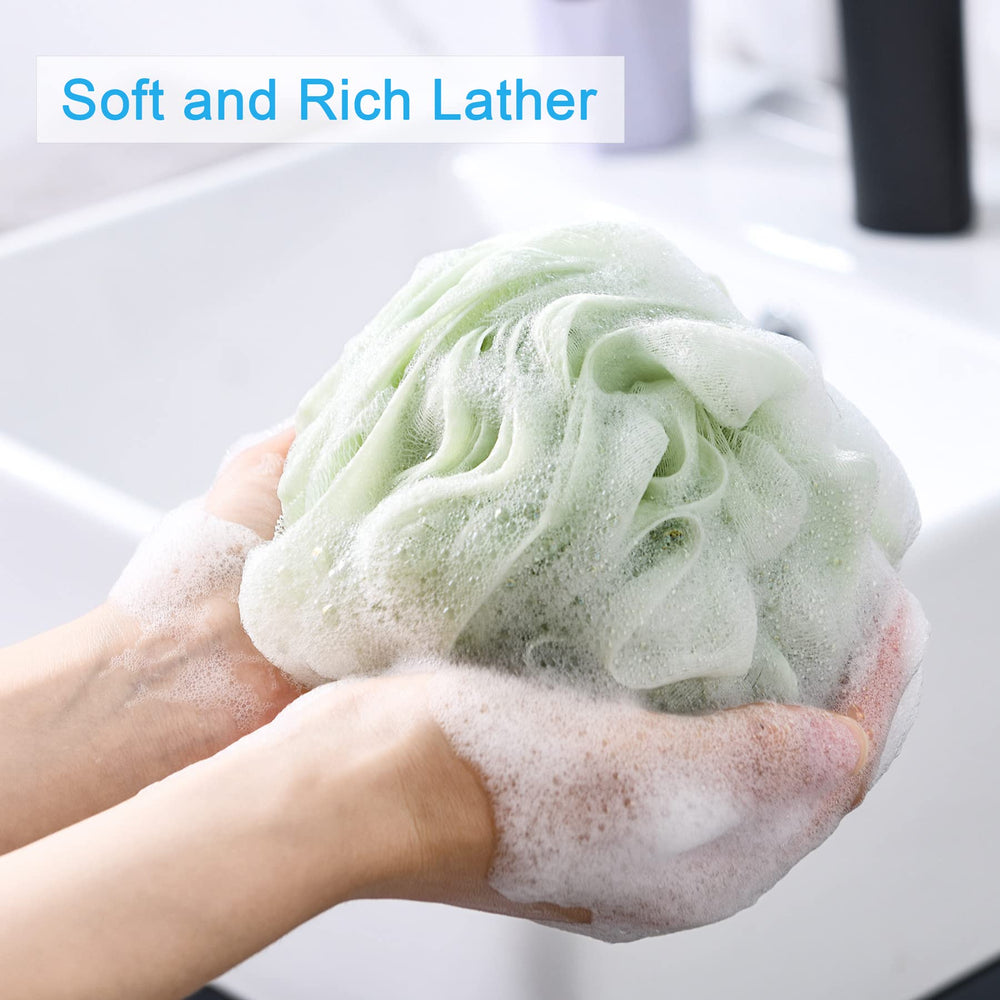 AmazerBath loofah sponge with strong knotting design for durable daily use