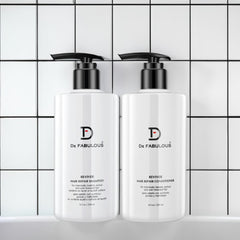 Amazon Series DF Reviver bottle pour shows easy application for revitalizing chemically treated hair