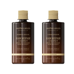 Amazonica Beleza Amabelle coconut shampoo bottle for deep cleansing and nourishment.