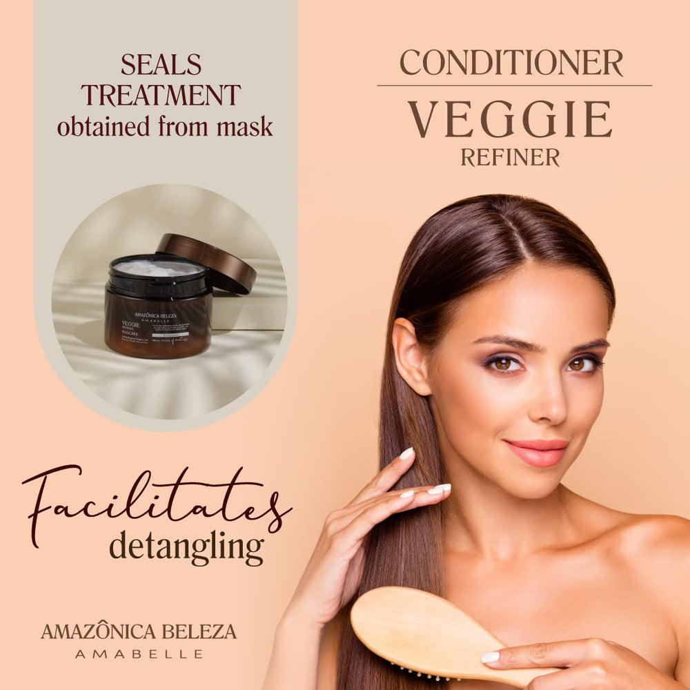 AMAZONICA BELEZA AMABELLE hair care routine on countertop for daily use.