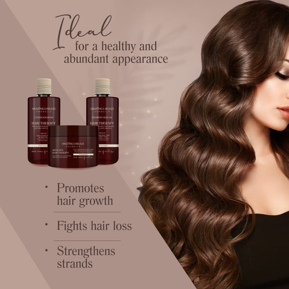 AMAZÓNICA BELEZA Hair Therapy Kit packaging with 300ml bottles.