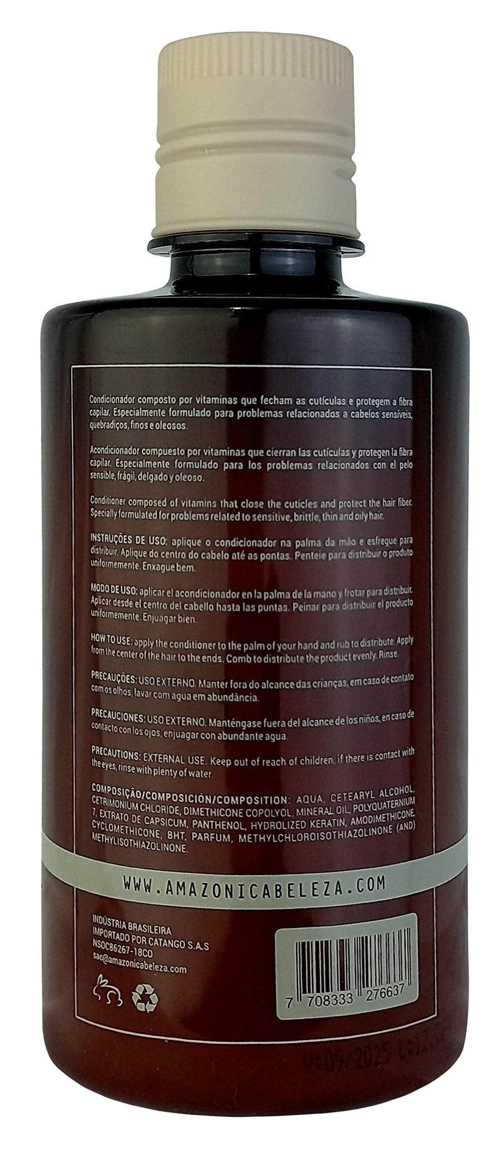Amazonica Beleza Hair Therapy Conditioner shine closeup conveys radiant healthy-looking hair.